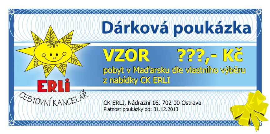 dárkový poukaz - vzor